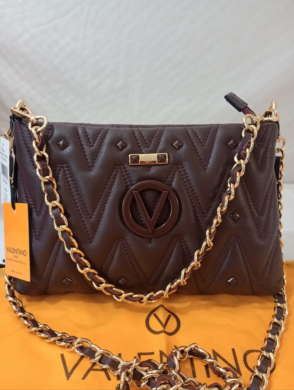 VALENTINO BY MARIO VALENTINO Vanille Diamond Quilted Leather Shoulder Bag